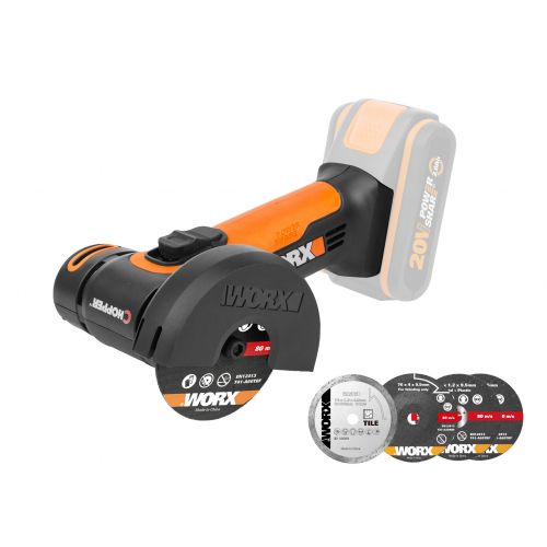 Worx WX801.9 - Mini Amoladora "Chopper" 20V...